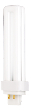 Satco S8336 T4 Twin Compact Fluorescent Lamp, 18 Watts, PL 4-Pin G24q-2 Base, 1250 Lumens, Cool White