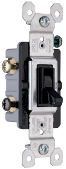 Pass & Seymour TradeMaster 663-BKG, 3-Way Toggle Switch, 120 VAC, 15 A, 1/2 hp
