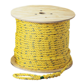 Ideal 31-845 Pro-Pull Polypropylene Pull Rope, 3/8 In. Diameter, 600 Ft. per Reel, Yellow