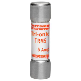 Mersen TRM5 Time Delay Supplemental Midget Fuse, 5 A, 250 VAC/125 VDC, 10 kA, Cylindrical Body