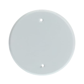 Thomas & Betts CCRB Round Blank Weatherproof Cover 5 Inch Diameter 3-1/2 Inch Mounting Holes on Center White Aluminum