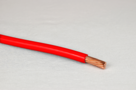 8 AWG THHN Red Stranded Copper Thermoplastic High Heat-Resistant Nylon Coated 500 Ft. Reel