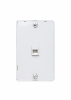 Pass & Seymour WMTE14W Modular Wall Mount Telephone Jack for Hanging Phones WMTE14W White, Thermoplastic Plate