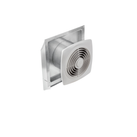 Broan 509 Through-Wall Ventilation Fan, 200 CFM, 14-1/4 In. Sq. Housing, 9-1/2 In. Housing Depth, 11-1/2 In. Sq. Grille, 8-3/8 In. Duct Diameter