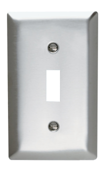 Pass & Seymour SS1 Toggle Switch Openings, One Gang, 302/304 Stainless Steel Plate