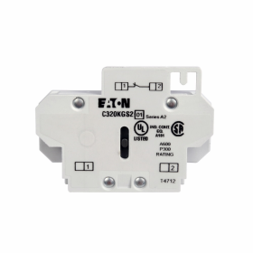 Cutler-Hammer C320KGS22 Freedom NEMA Auxiliary Contact, NO/NC Circuit, for Starters and Contactors, NEMA Sizes 3-5, IEC Sizes L-S
