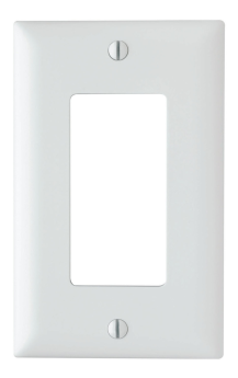 Pass & Seymour TP26W Thermoplastic 1-Gang Decorator Wall Plate, White