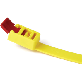 HellermannTyton RTT750HR.NX900 29.6 In. Yellow Releasable Cable Tie, 200 lbs. Tensile Strength, PA66, 5 per Pack
