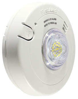 BRK 7030BSL First Alert 120V AC Hardwired Combination Photoelectric Smoke and Carbon Monoxide Alarm with LED Strobe Light and 10-Year Sealed Lithium Battery Backup