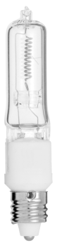 Satco S3107 T4 Halogen Lamp, 100 Watts, Mini Candelabra E11 Base, 1700 Lumens, Warm White