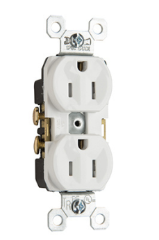 Pass & Seymour TR15 Tamper-Resistant Commercial Grade Receptacles, Brown,TR15 15 A, 125 VAC, 3W