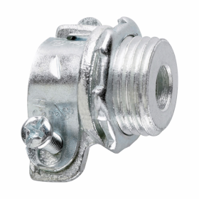 Crouse-Hinds 707 3/8 In. Flexible Metallic Conduit Squeeze Connector, Malleable Iron