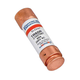 Mersen TR60R Current Limiting Time Delay Fuse, 60 A, 250 VAC/125 VDC, 200/20 kA, Class RK5, Cylindrical Body