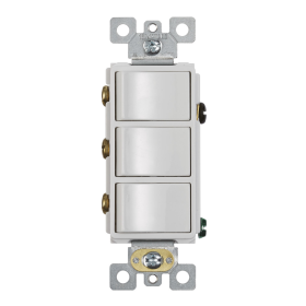 Broan P3RW Three-Function Rocker Switch Wall Control for Bathroom Ventilation Fans, 120V, White