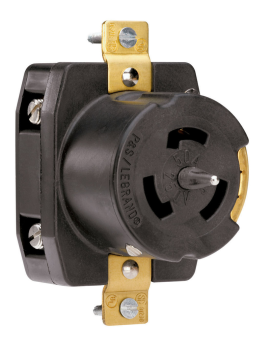 Pass & Seymour CS8369 California Standard 4 Wire Receptacle Twistlock, 50 A, 250 VAC, 3P, 4W