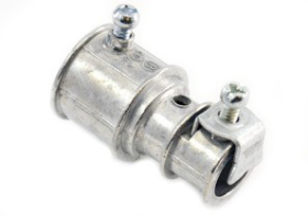 Bridgeport 4057-DC Set-Screw Transition Coupling for 3/4 In. EMT to 3/8 In. FMC or 14/2 to 10/3 AC/MC, Die Cast Zinc