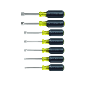 Klein Tools 631 Nut Driver Set, 3-Inch Shafts, Cushion Grip, 7-Piece 6-3/4 to 7-5/16 In.