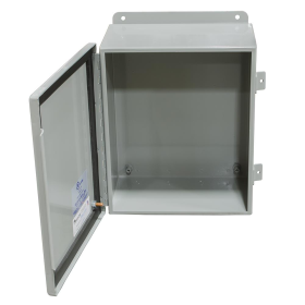 Milbank HC884JIC12 Junction Enclosure, 8 in L x 8 in W x 4 in D, Continuous Hinged Cover, NEMA 12, Stainless Steel