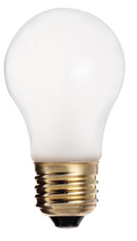 Satco S3811 A15 Incandescent Lamp, 40 Watts, Medium E26 Base, 290 Lumens, Dimmable, Warm White, Frost Finish