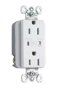 Pass & Seymour 5262WSP Specification Grade Surge Protective Duplex Receptacle, White 15 A, 125 VAC, 3W