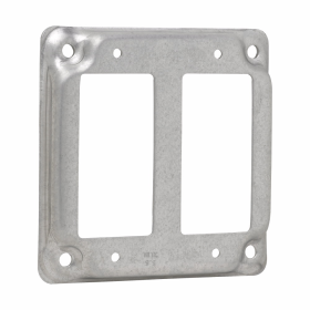 Crouse-Hinds TP511 4 In. Square 1/2 In. Raised Double-GFCI Surface Cover