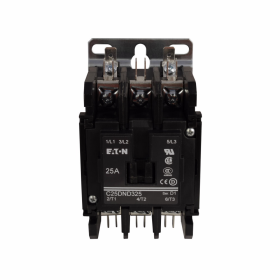 Cutler-Hammer C25DND340A 40A 3-Pole Definite Purpose Contactor, Compact, Screw/Pressure Plate and Quick Connect Terminals (Side-by-Side), 120V Coil