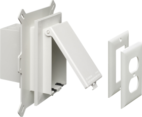Arlington InBox DBVS1W Low-Profile Vertical Box For New Construction On Any Siding White Cover