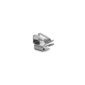 HellermannTyton 151-02189 90-Degree Low Profile Metal Edge Clip for 6 to 6.2mm Cable Range and 1.5 to 2mm Panel Thickness, 100 per Bag