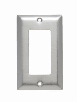Pass & Seymour SS26 Decorator Openings, One Gang, 302/304 Stainless Steel Plate