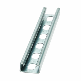 B-Line B54SH-120SS4 Single Slotted Metal Framing Channel, 7/8 in L x 9/16 in W Slots, 2 in SPacking, 14 ga THK, 120 in L