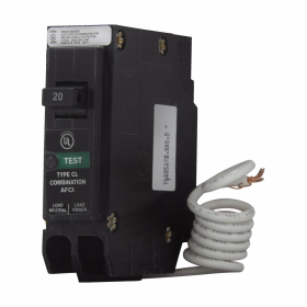 Cutler-Hammer CLCAF120 CL AFCI 1-Pole 20A 120/240VAC 10kA Circuit Breaker Rated For GE THQ, Crouse-Hinds MP, T&B TB, Murray MP, ITE/Siemens, QP And Homeline Loadcenters