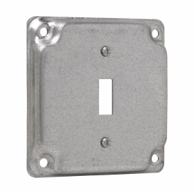Crouse-Hinds TP512 4 In. Square 1/2 In. Raised Single-Toggle Surface Cover