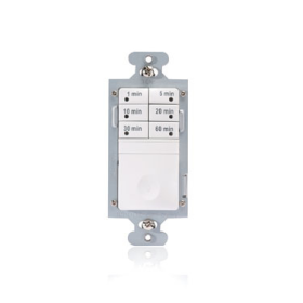 Pass & Seymour RT-50W 7-Button Preset Countdown Time Switch 120VAC 600W 1/6HP 1/5/10/20/30/60 Minutes White
