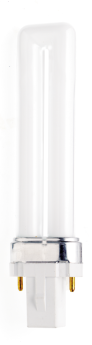 Satco S8302 T4 Compact Fluorescent Lamp, 7 Watts, PL 2-Pin G23 Base, 400 Lumens, Warm White