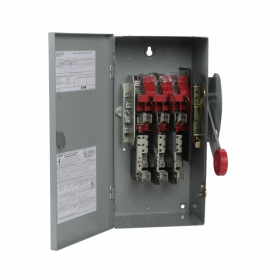 Cutler-Hammer DH362NGK 60A 3-Pole Heavy Duty Fusible Safety Switch with Neutral, 600V, NEMA 1