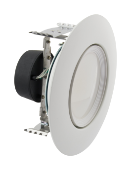 Satco S11824 5 to 6 In. Dimmable LED Gimbaled Downlight Retrofit, 10.5 Watts, 800 Lumens, Warm to Cool White