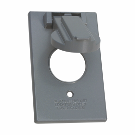 Crouse Hinds TP7202 1-Gang Vertical Single-Receptacle or Toggle-Switch Weatherproof Outlet Box Cover Gray