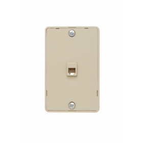 Pass & Seymour WMTE14I Modular Wall Mount Telephone Jack for Hanging Phones WMTE14I Ivory, Thermoplastic Plate