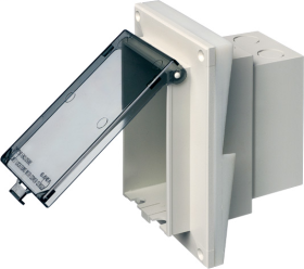 Arlington InBox DBVR141C Low-Profile Vertical Box For Retrofit 1/2 in Lap Siding Clear Cover