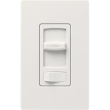 Lutron CTCL-153P-WH Skylark Contour Single-Pole or 3-Way Slide Dimmer with On/Off Rocker Switch, 120 VAC, White