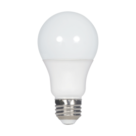 Satco S29593 A19 LED Lamp, 9.5 Watts, Medium E26 Base, 800 Lumens, Non-Dimmable, Warm White, 2700K, 6 per Box